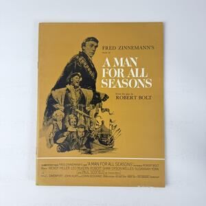 A MAN FOR ALL SEASONS (1966) Souvenir Movie Program- P. Schofield,‎ O. Welles 67